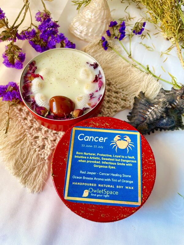 Cancer Zodiac Candle | Ocean Breeze n Ylang Ylang